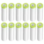 12 Rolls Pre-Taped Masking Film 59.1"x65.6ft Tape Drape Plastic Drop Cloth Green