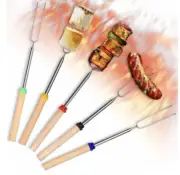 SE ￼ Stainless Steel Marshmallow Sticks Extendable Forks. Set of 8Pcs.