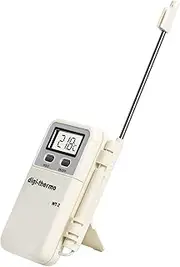 WT-2 Instant Read Food Thermometer Display ℃/ ℉ Switchable Data Lock Function Temperature Alarm Digital Meat Thermometers with Probe for Kitchen Cooking Baking Grilling White One Size