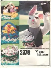 Vogue Patterns 2378 Easter Baskets and Transfers Big Bunny costume not included
