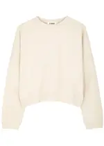 Ymc Almost Grown Cotton Sweatshirt - Ecru - S (UK8-10 / S) S (UK8-10 / S)
