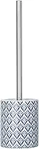 WENKO Lorca Brush Combined with Toilet roll Holder, Ceramic, Blue, 10 x 10 x 39 cm