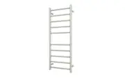 Radiant RTR430 Round Bar Heated Towel Rail - 430 x 1100mm- Brushed Satin - Stainless Steel - Bottom Right/Top Left Wiring