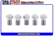 V6 Nozzle, Stainless Steel f/ V6 Hotend, V5 Hotend Extruder, 1.75mm Filament, M6
