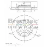Bremtec Euro-Line GeoZinc Coated Brake Rotor - BDR18130EL