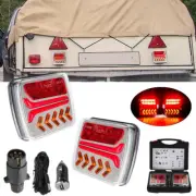 12V Led Battery Magnetic USB Wireless Tow Towing Trailer Rear Tail Lights Lamp