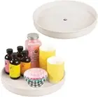 mDesign Plastic Lazy Susan Turntable Food Storage for Cabinets