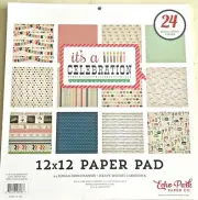 Echo Park 12"x 12" IT'S A CELEBRATION paper pad~Beautiful! Quick Ship!