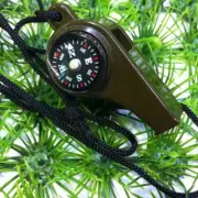 Outdoor multi-function whistle survival with thermometer compass needle whistle
