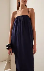 [Onia] Crinkled Cotton Maxi Dress