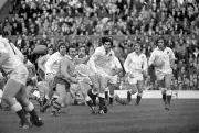 Englands Alan Old Passes The Ball To His Backs 1973 Old Rugby Photo