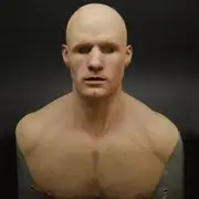 Latex Realistic Mans Face Cover Mask Male Disguise Halloween Party Props_y xi Bald Head