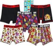 [Funko] Five Nights at Freddy's Boxer Brief Set- Bundle with 5 Pairs of Five Nights at Freddy's Boys Size 6 Plus Stickers | FNAF Underwear for Boys Multicolor, Multicolor, 6