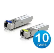 Ubiquiti UFiber1 Gbps Bidirectional Single-Mode SFP Module, 20-Pack, Up 3km Distance,Simplex LC Connector, Fiber Cable Not Include, Incl 2Yr Warr