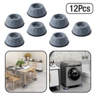 12pcs Grey Anti Vibration Washing Machine Support Anti-Slip Feet Base Pads;
