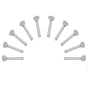 10 X Heart Steel Nose Studs with Ball End
