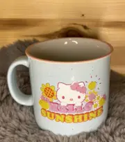 Hello Kitty Hello Sunshine Sunflower Mug Blue And Pink Double Sided Design NEW