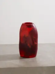[Dinosaur Designs] Dinosaur Designs - Pebble Medium Resin Vase - Red - One size One size Red