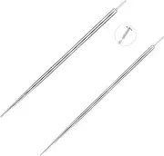[Aumeo] G23 Titanium Threadless Piercing Taper 14G 16G 18G Piercing Insertion Pin Taper for Nose Lip Monroe Ear Tragus Helix Push in Body Piercing Stretching Kit Assistant Tool