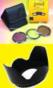FILTER KIT+LENS HOOD 58mm to LENS TAMRON NIKON CANON PENTAX 28-80mm, CPL UV FDL