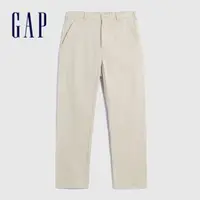 在飛比找momo購物網優惠-【GAP】男裝 商務直筒長褲-米白色(840885)