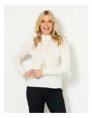 [Fella Hamilton] Viola Turtle Neck Sweater in Cream
