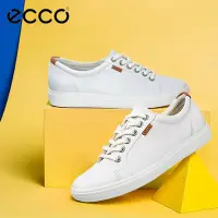 在飛比找蝦皮購物優惠-[SOFT.7]ECCO 男士真皮休閒鞋防滑休閒板鞋 430