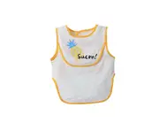 Baby Bibs Waterproof and Wipeable-Eat and Play Smock Apron - BEIGE