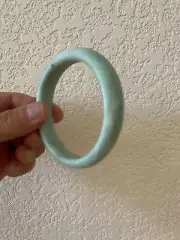 Nice Light Green Jade Bangle Nephrite Grade A Nice Good Fortune 64mm