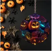 Glowing Pumpkins Wind Spinners 8"
