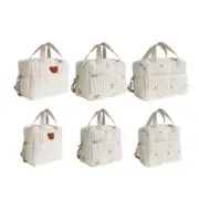 Mom Bag Handbag Embroidered Pattern Multi Compartment Splashproof Diaper Bag