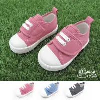 在飛比找momo購物網優惠-【C&K】可愛鞋帶造型大魔鬼粘小童寶寶布鞋帆布鞋