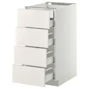 METOD base cb 4 frnts/2 low/3 md drwrs, white Maximera/Veddinge white, 40x60x80 cm