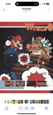 Mario vs. Bowser Nintendo Framed Wall Art 11x14 Video Game Room Man Cave