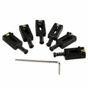 Guitar Roller Bridge Tremolo Saddles Surfing 6pcs Set Wrench for Fender Strat D