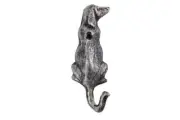 [Pack Of 2] Rustic Silver Cast Iron Dog Hook 6"