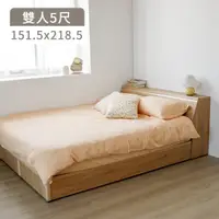 在飛比找momo購物網優惠-【完美主義】Kim日系鋁條收納雙人5尺床架兩件組(含床頭片床