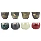 4pcs Retro Kiln Baked Tea Cup Set Japanese Style Ceramic Kung Fu Teaware AU