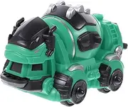 Gogogmee Dinosaur Transformation Car Inertia Pull Back Vehicle Wear Resistant Plastic Cartoon Design Engaging Present for Enhance Cognitive Skills Abilities