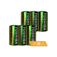 在飛比找博客來優惠-東芝TOSHIBA 環保碳鋅電池(1號6入) 原廠公司貨 R