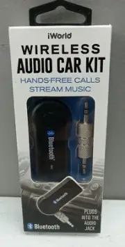 iWorld Bluetooth Wireless Receiver 3.5mm Audio Stereo Music Adapter Car Kit