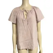 Old Navy Top Womens XS Lilac Lavender Boho NEW Tie Front Flutter Sleeve