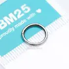 Implant Grade Titanium Diamond Cut Faceted Seamless Clicker Hoop Ring