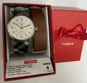 Timex Weekender Unisex Plaid Green Fabric Strap Watch 38mm TW2R51400 TWG015600