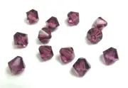 12 Pieces ~ AMETHYST PURPLE ~ 8mm BICONE ~ SWAROVSKI CRYSTAL BEADS LOT