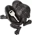 Frog Cast Iron Key Hider - Outdoor Small Garden Statue & Indoor Decoration Box f