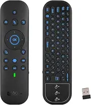 Bluetooth Voice Remote with Keyboard, Air Mouse, Backlit, Rechargeable, 2.4G WiFi/BT5.0 Dual Mode, IR Learning - Compatible with Nvidia Shield, PC, Projector, Android TV Box, HTPC(G60S Pro)