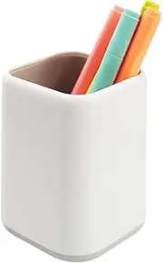 Pen Holder Stand for Desk, Scandinavian Design Desk Organizer Makeup Brush Holder for School, Home, Office (Gray)
