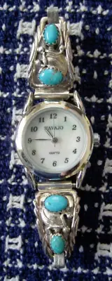 NEW Navajo Sky Turquoise & Sterling Silver Watch Women's National Geographic