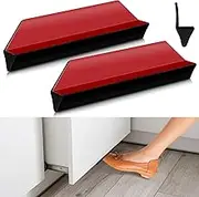 Briwooody Hands Free Garbage Drawer Foot Pull Handle Foot Pull for Trash Cabinet Drawer Touchless Hands Free Cabinet Foot Pull Foot Handles Door Opener Tool for Drawers, Bins & Cabinets(Black,2 Pcs)